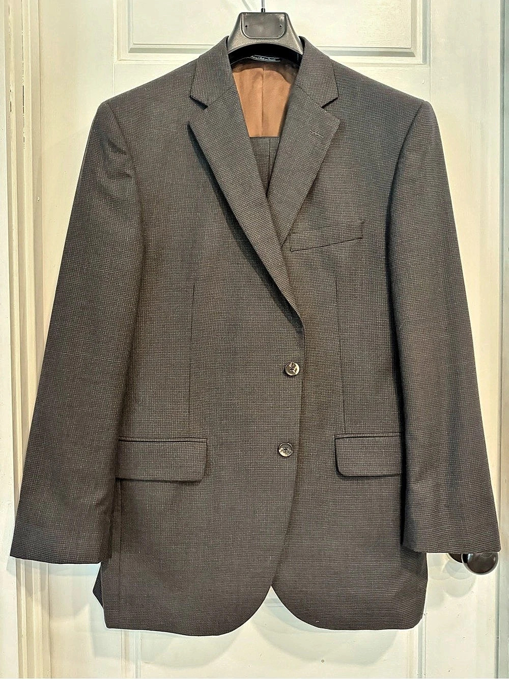 Jack Victor Exclusive Collection Gibson CT Men’s 36R Wool 2 Piece Suit Brown Gra
